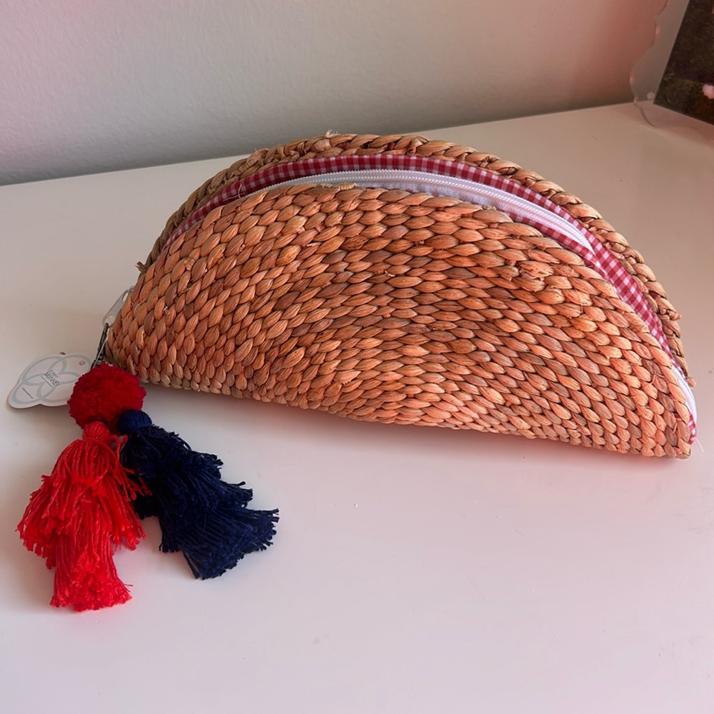 NWT Funky Monkey Rattan Clutch